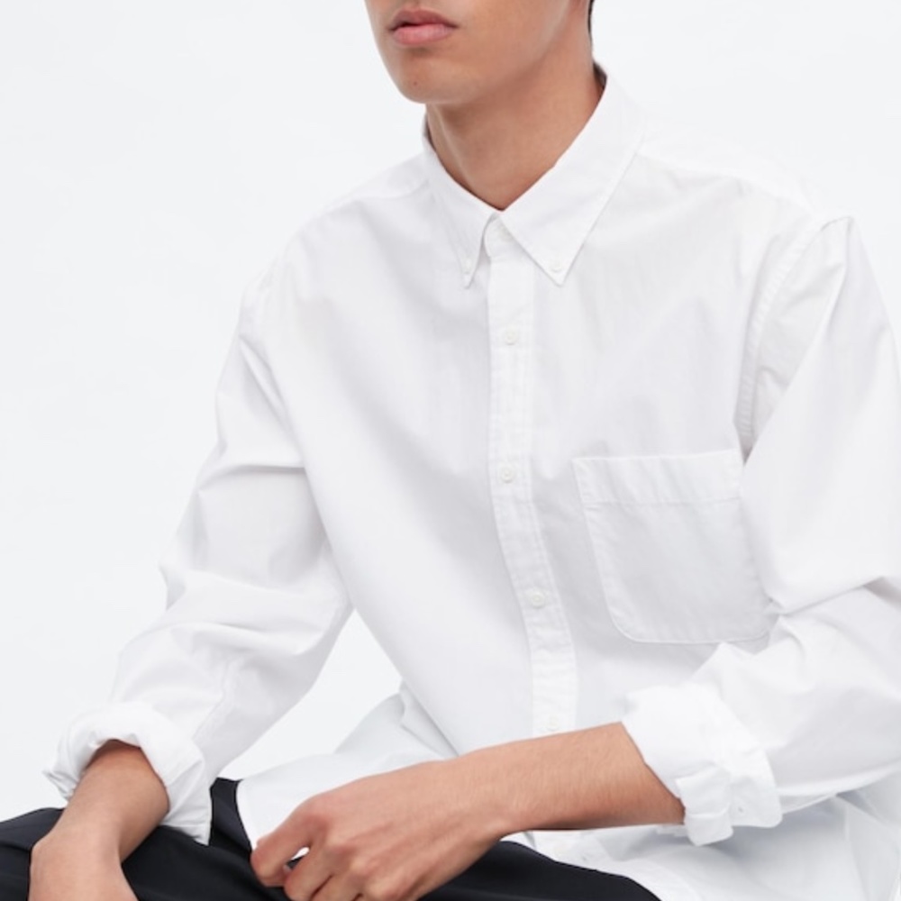 Unisex Extra Fine Cotton Broadcloth Long-Sleeve Shirt